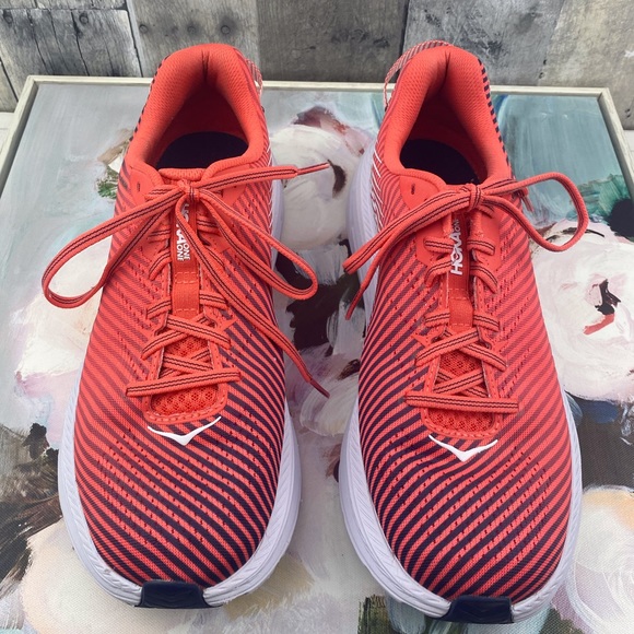 Hoka One One Rincon 2 Running Shoes Fiesta Turkish White Size 10 - Picture 4 of 13